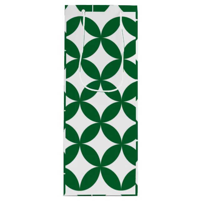 Green Shippo Weinbeutel Geschenktüte Für Weinflaschen (Vorderseite)