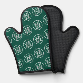 Green Silicone Oven Mitt mit individuellem Logo-Mu Ofenhandschuh