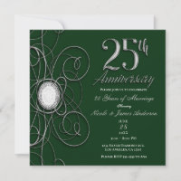 Green & Silver Diamond 25 25-jähriges Party