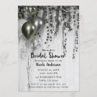 Green Silver Metallic Balloons Ivy Brautparty