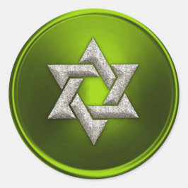 Green Silver Star von David Umschlag Aufkleber