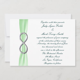 Green Silver Unfinity Wedding Einladung