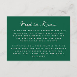 Green Simple and Chic Additional Information Begleitkarte