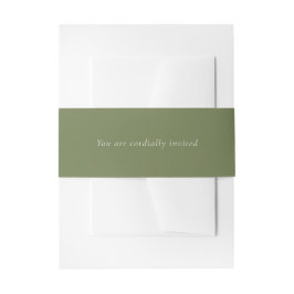 Green | Simple Stylish Wedding Invitation Einladungsbanderole