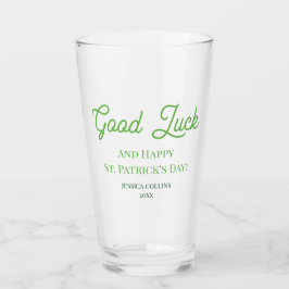 Green Simple Viel Glück Happy St. Patrick's Day Glas