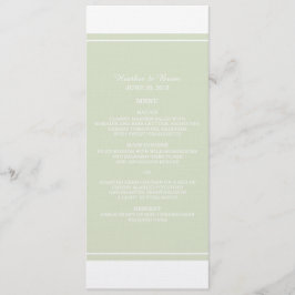 Green Simply Elegant Wedding Menu Menükarte