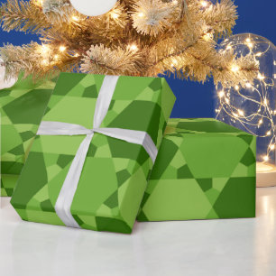 Green Six Point optische Illusion Muster Geschenkpapier