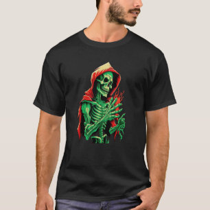 Green Skeleton Gothic and Occult Untot Death Skel T-Shirt