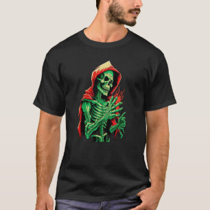 Green Skeleton Gothic and Occult Untot Death Skel T-Shirt