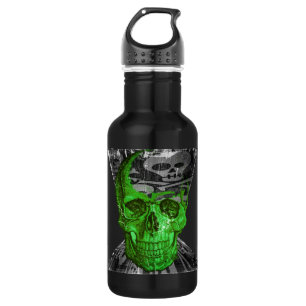 Green Skull - Funny Skull - Edelstahlflasche