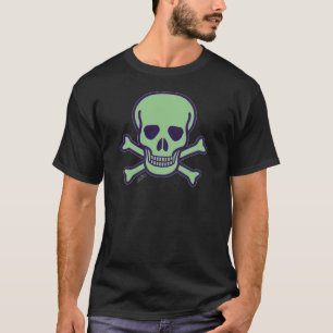 Green Skull Männer Schwarzer T - Shirt