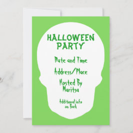 Green Skull Minimal Einladung