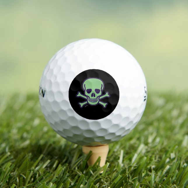 Green Skull schwarz Srixon Soft Feel Golfbälle 12p (Insitu T-Shirt)