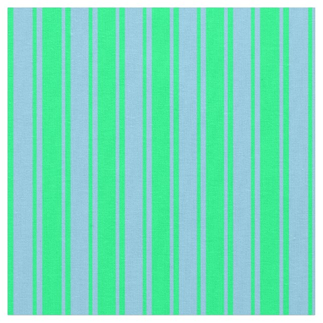 Green & Sky Blue Colored Lines Stoff (Nahaufnahme)