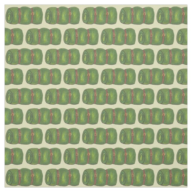 Green Sleeping Bag Camping Camper Wanderwoods Stoff (Muster)