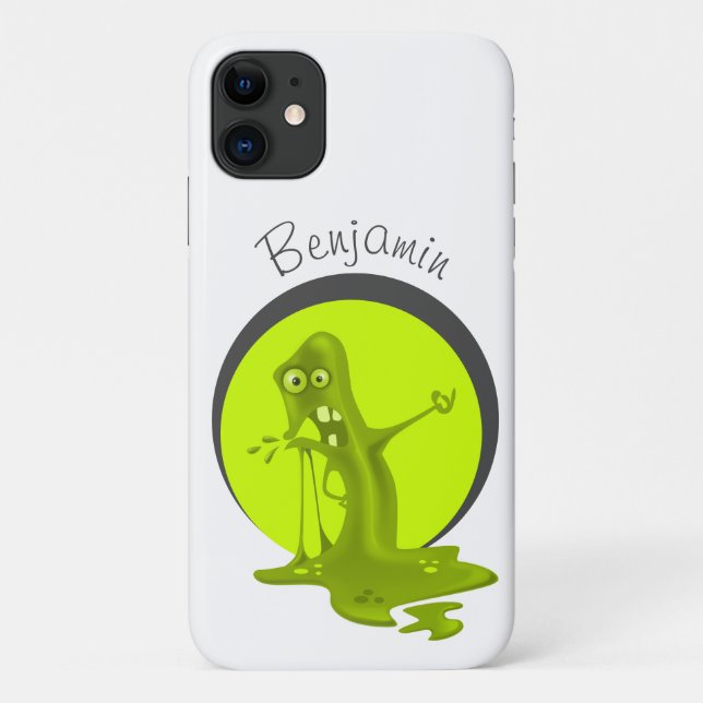 Green Slide Monster Funny Kids Name Case-Mate iPhone Hülle (Rückseite)