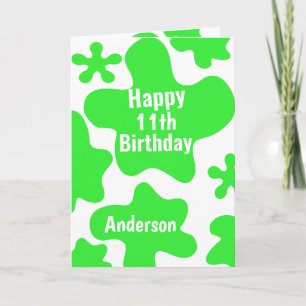 Green Slime 11. Geburtstag Karte
