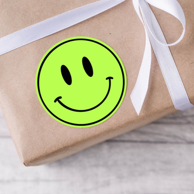 Green Smiley One Happy Typ/Gal Birthday Stickers (Von Creator hochgeladen)