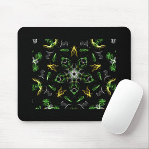 Green Smoke Mandala Design Mousepad
