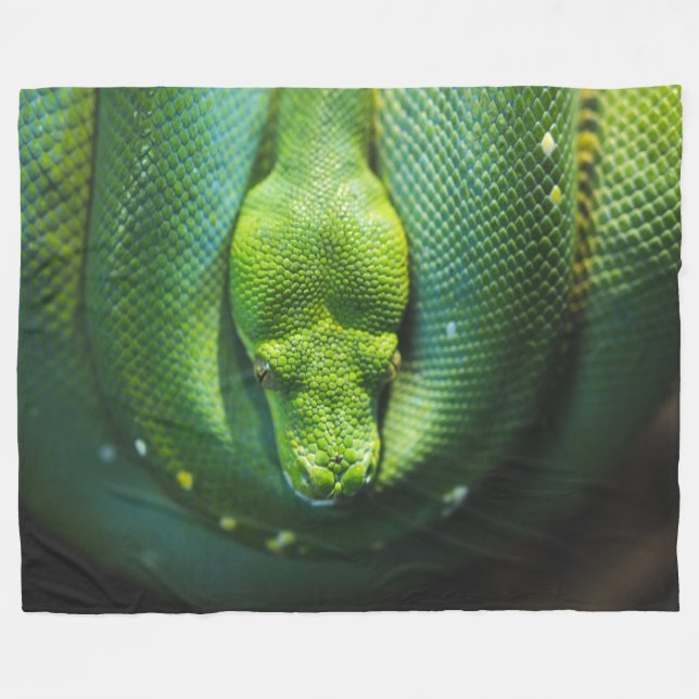 GREEN SNAKE FLEECEDECKE (Vorderseite (Horizontal))