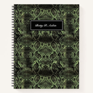 Green Snake Print Notizbuch