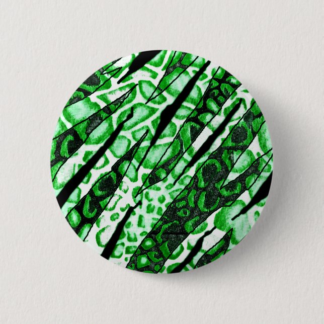 Green Snake Skin Camouflage Button (Vorderseite)