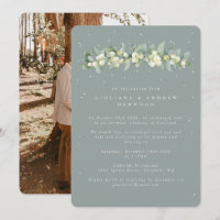 Green Snowberry+Eucalyptus Wedding Reception Foto