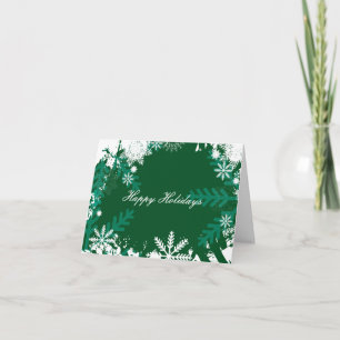 Green Snowflake Weihnachtskarten Feiertagskarte