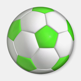 Green Soccer Ball Magnet