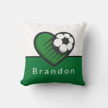 Green Soccer Liebe Kinder Name und Ball gestreift