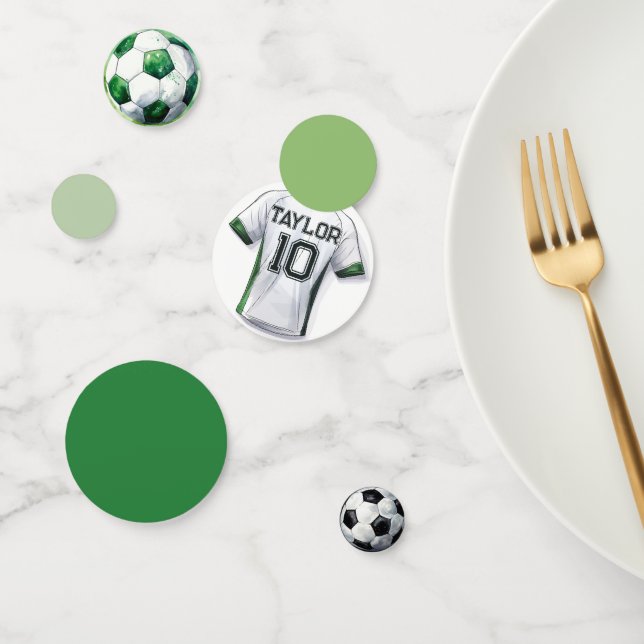 Green Soccer Sports Boy Jersey Kinder Table Confet Konfetti (Gruppe)
