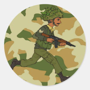 GREEN SOLDIER PAKISTAN RUNDER AUFKLEBER