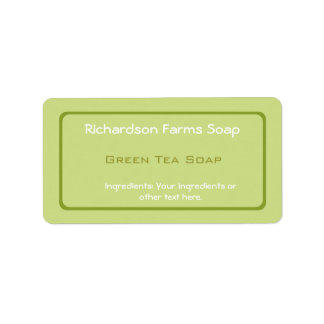 Green Solid Color Soap Label Adressaufkleber