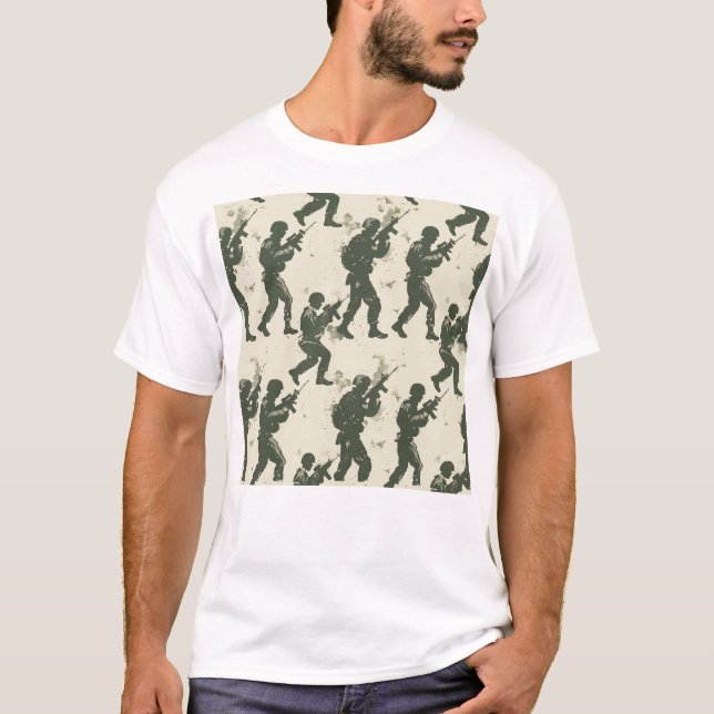 Green Solider Muster T-Shirt (Vorderseite)