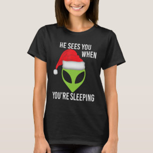 Green Space Alien Leiter Weihnachtsfeier Weihnacht T-Shirt