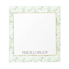 Green Sparkle Dots Gold Glitz Notizblock