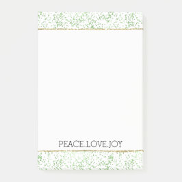 Green Sparkle Dots Gold Glitz     Post-it Klebezettel