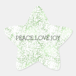 Green Sparkle Dots Gold Glitz Stern-Aufkleber