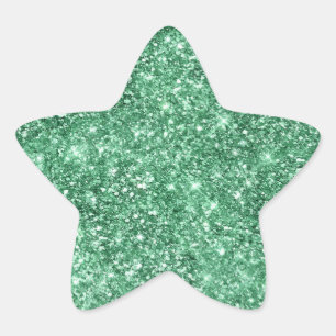 Green Sparkle Glitzer Stern-Aufkleber