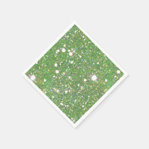 Green Sparkle Standard Cocktail Napkin Serviette