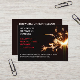 Green Sparkler Juli 4. Store Sales Fireworks Visitenkarte