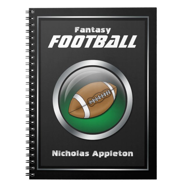 Green Sphere - Fantasy Football Notebook Notizblock (Vorderseite)