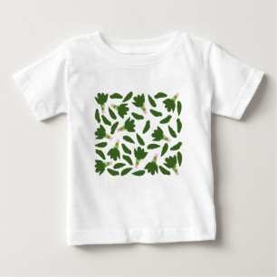 Green Spinach Blätter Muster Baby T-shirt