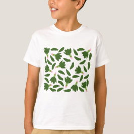 Green Spinach Blätter Muster T-Shirt