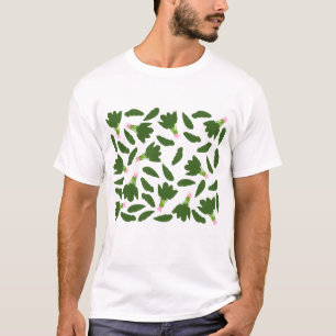 Green Spinach Blätter Muster T-Shirt