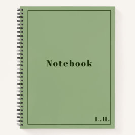Green Spiral Notebook Notizbuch