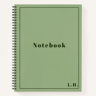 Green Spiral Notebook Notizbuch