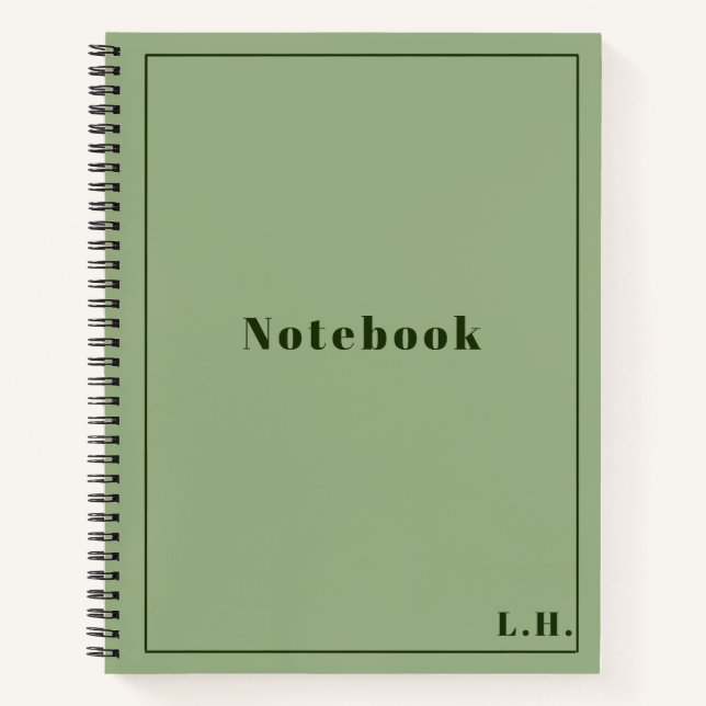 Green Spiral Notebook Notizbuch (Vorderseite)