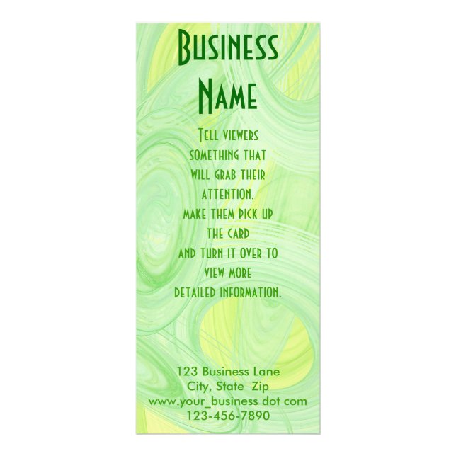 Green Spiral Scratch Werbekarte (Vorne)