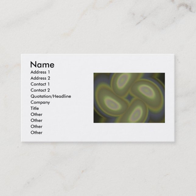 Green Spirals Business Card Visitenkarte (Vorderseite)